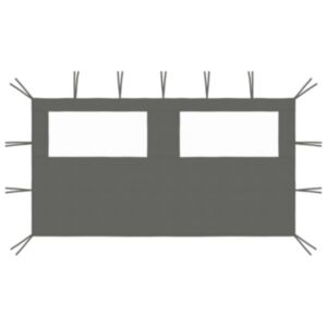 3070423 Pood24 Gazebo Sidewall with Windows 4x2 m Anthracite (315312)