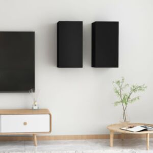 U24 Тумба под ТВ 2 шт, черный, 30,5 x 30 x 60 см, ДСП