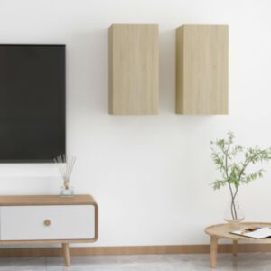 U24 Тумба под ТВ 2 шт, дуб Сонома, ДСП 30,5 x 30 x 60 см