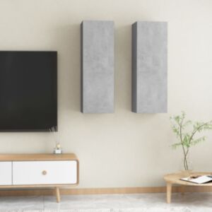 U24 TV skapji 2 gab., Betona pelēks, 30,5 x 30 x 90 cm, skaidu plātne