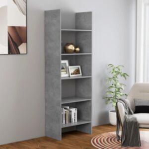 U24 grāmatu skapis betons pelēks 60 x 35 x 180 cm skaidu plātne