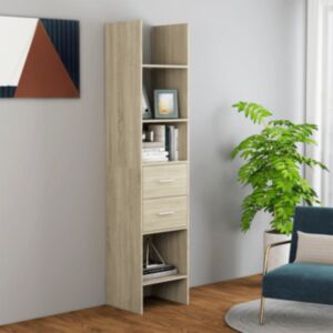 Pood24 raamaturiiul Sonoma tamm, 40 x 35 x 180 cm, tehispuit