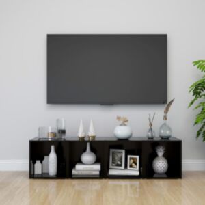 U24 Тумба под ТВ 4 шт черный 37x35x37 см ДСП