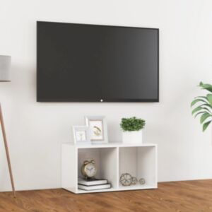 U24 TV skapis, spīdīgs balts, 72x35x36,5 cm, skaidu plātne