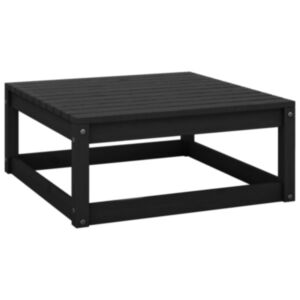 U24 Подставка для ног для сада, 70 x 70 x 30 см, черная, прочная сосна