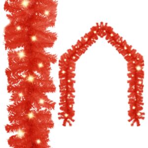 U24 Ziemassvētku vecītis ar LED gaismām, 5 m, sarkans