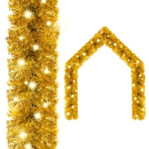 U24 Ziemassvētku vecītis ar LED gaismām 20 m zeltainā krāsā