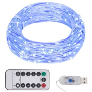 U24 LED gaismas sloksne, 15 LED, zila, 15m