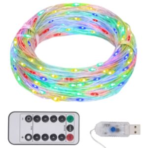 U24 LED gaismas sloksne, 15 LED, krāsaina, 15m