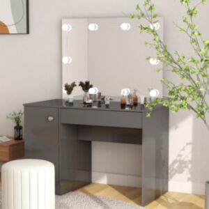 Pood24 meigilaud LED-tuledega, 110x55x145 cm, MDF, säravhall