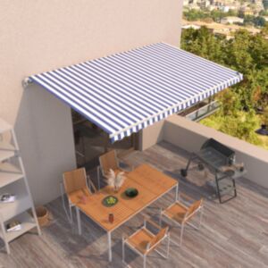 U24 manuāli ievelkams nojume 500x350 cm zila un balta