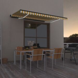 U24 manuāli izvelkams nojume, LED, 450x300 cm dzeltena, balta