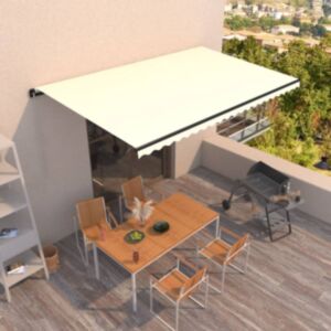 Pood24 käsitsi sissetõmmatav varikatus, 500 x 300 cm kreemjas