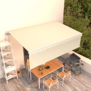Pood24 automaatne varikatus rulooga, 5 x 3 m, kreemjas