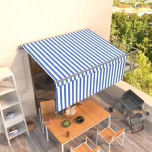 Pood24 automaatne varikatus rulooga, 3x2,5 m, sinine/valge