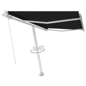 U24 neatkarīga manuāli izvelkama nojume 300x250 cm antracīts