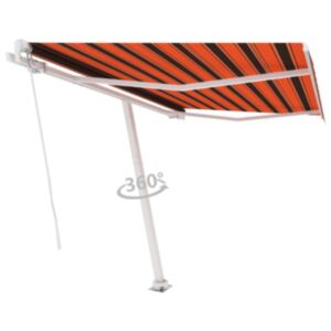 U24 manuāli izvelkams nojume 300x250 cm oranža / brūna