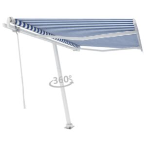U24 neatkarīga automātiska nojume 300 x 250 cm, zila / balta