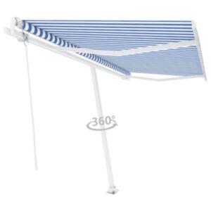 U24 neatkarīga automātiska nojume 450x300 cm zila / balta