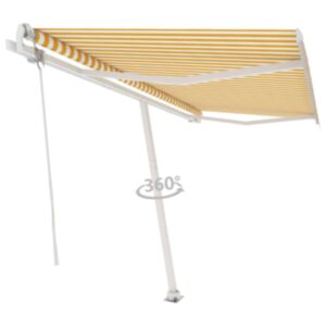 U24 neatkarīga automātiska nojume 450x300 cm dzeltena / balta
