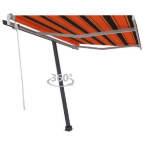 Pood24 käsitsi sissetõmmatav varikatus 300 x 250 cm oranž/pruun