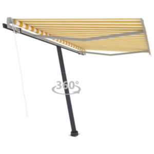 U24 neatkarīga automātiska nojume 300 x 250 cm, dzeltena / balta