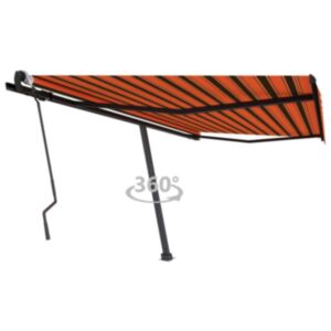 Pood24 käsitsi sissetõmmatav varikatus 400x300 cm oranž/pruun