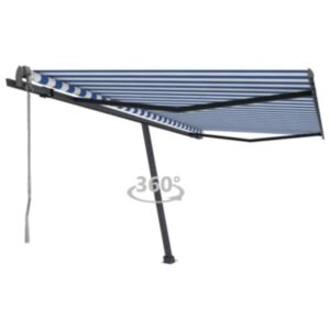 Pood24 iseseisev automaatne varikatus 400x300 cm sinine/valge