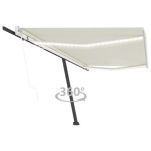 U24 automātiskās nojumes LED, vēja sensors, 500x300 cm, krēmveida