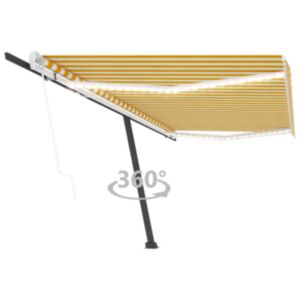 U24 automātiskās nojumes LED, vēja sensors, 500x300 cm, dzeltens / balts