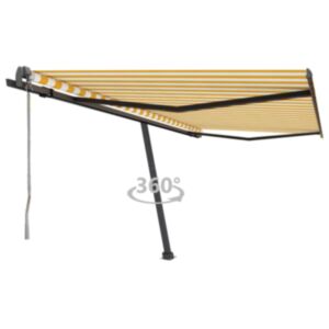 Pood24 iseseisev automaatne varikatus, 400 x 350 cm, kollane/valge