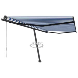 Pood24 iseseisev automaatne varikatus, 450x350 cm, sinine/valge