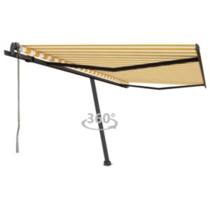 Pood24 iseseisev automaatne varikatus, 450x350 cm, kollane/valge