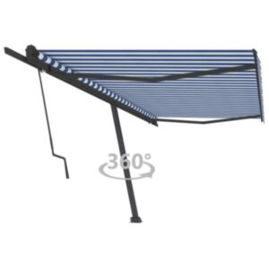 Pood24 iseseisev automaatne varikatus, 500 x 350 cm, sinine/valge