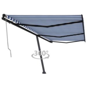Pood24 iseseisev automaatne varikatus 600x350 cm sinine/valge