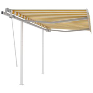U24 manuāli izvelkama nojume, 3x2,5 m, dzeltena / balta