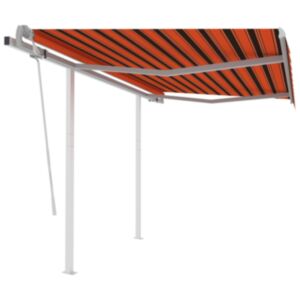 U24 manuāli izvelkama nojume, 3x2,5 m, oranža / brūna