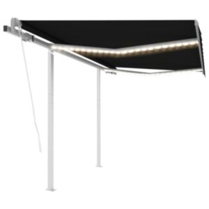 Pood24 automaatne varikatus, tuuleandur, LED, 3x2,5 m antratsiit