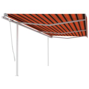 U24 manuāli izvelkama nojume, 6x3 m, oranža / brūna