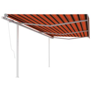 U24 automātiska izvelkama nojume, 6x3 m, oranža / brūna