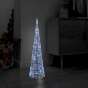 U24 akrila gaismas piramīda, LED gaisma, konuss, auksti balta 90 cm