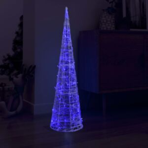 U24 akrila gaismas piramīda, LED gaisma, konuss, zils 120 cm