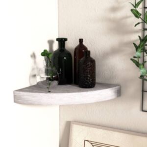 U24 stūra plaukts, betona pelēks, 25 x 25 x 3,8 cm MDF
