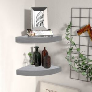 Полки U24 угловые 2 шт, серый бетон, МДФ 35 x 35 x 3,8 см