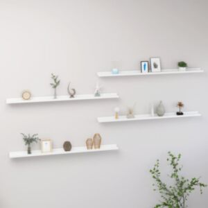 U24 sienas plaukti, 4 gab, balti, 115 x 9 x 3 cm