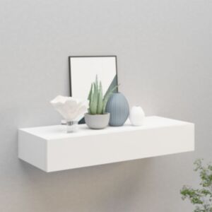 Sienas plaukts ar atvilktni24 atvilktne, balts, 60x23,5x10 cm MDF