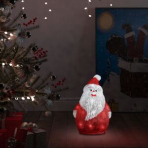 U24 Akrila Ziemassvētku vecīša statuja ar gaismas diodēm, istaba / pagalms, 28 cm