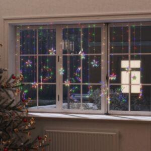 U24 pasaku gaismas burti un mēneši, ar pulti, 345 LED, krāsaini