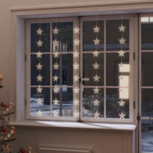 U24 LED gaismas aizkars ar burtiem, 200 LED, silti balts, 8 funkcijas