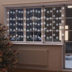 U24 LED gaismas aizkars ar burtiem, 500 LED, vēsi balts, 8 funkcijas
